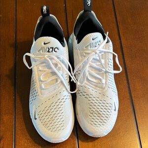 Nike Air Max 270 White and Black Sneakers